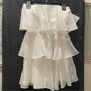 Abercrombie & Fitch White Layered Mini Dress